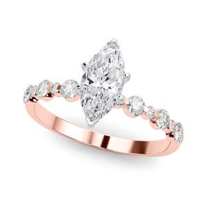 Marquise Cut Diamond Solitaire With Accents Style <b>Unique</b> Design <b>Engagement</b> <b>Ring</b> for Women/Her Excellent Style - Product Image 5