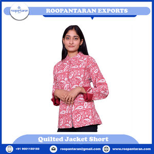 Nouvelle tendance vestes matelassées pour femmes, bloc de main imprimé rembourré avec couche de coton doux vestes matelassées pour femmes à vendre - Product Image 4