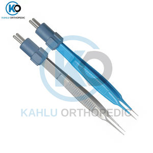 <b>Surgical</b> Bipolar Forceps Jewelers Straight Bayonet Bipolar Forceps, Insulated 0.4mm With Cable Forceps by KAHLU ORTHOPEDIC - Product Image 3