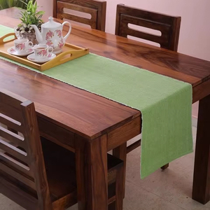 100% coton côtelé Table napperon et coureur de luxe moderne solide carré motif lin napperons pour la maison hôtels mariages - Product Image 1