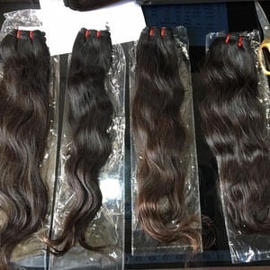 ผมต่อแบบ Double Drawn แท้จากอินเดีย เกรด Remy แบบมัด เครื่องเย็บผมจากอินเดียใต้ ผมแท้จากวัด ทุกสี สำหรับขายส่ง - Product Image 5