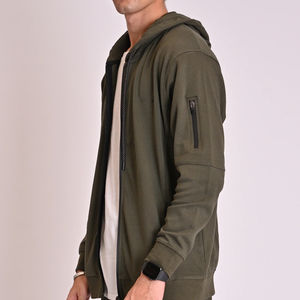 Sudadera con capucha de gran tamaño de algodón 100% de alta calidad para hombre, jersey de rizo grueso con hombros caídos personalizado, ropa cómoda transpirable - Product Image 3