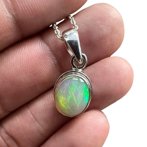 Classical Pendant Jewelry for Women Silver Boho Style Jewelry 925 Sterling Silver Opal Gemstone Handmade Pendant Gift for <b>Wife</b> - Product Image 1