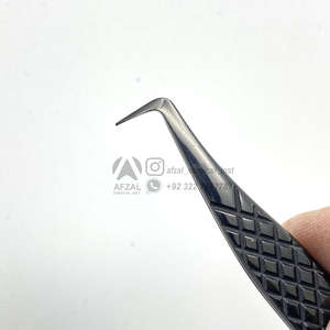 Nouvelle arrivée pince à cils pince à cils durable en acier inoxydable noir Plasma pince à cils Volume pointu outil de beauté pointe en Micro Fiber - Product Image 5