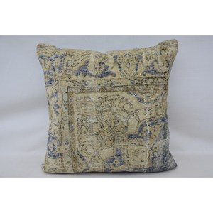 Kantha patcha หมอนขนสัตว์32X32นิ้วหมอนตกแต่งด้วยลายดอกไม้ปักวินเทจสำหรับบ้านหรือโซฟา - Product Image 1