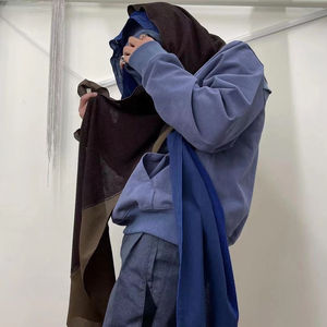 OEM Haute Qualité Dernière Conception Hommes Patchwork Gaufré Personnalisé Déchiré Lavé Sweat à Capuche Uni pour Hommes - Product Image 5