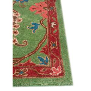 Alfombras Kasbah Verdes de Lana y Viscosa Hechas a Mano, Modelo Top-1501, Diseño Floral Abstracto Rectangular para Sala de Estar, Pasillo y Hogar - Product Image 4