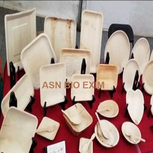 Platos desechables de estilo bambú compostables ecológicos de elegancia para todos los días, reuniones biodegradables para eventos, hoja de palma hecha para acampar - Product Image 2