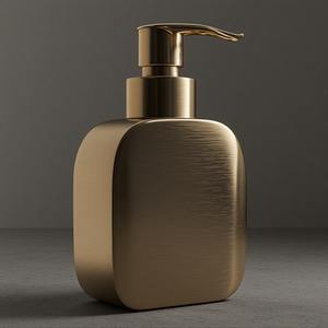 Distributeur de savon en laiton massif, design moderne et luxueux, construction écologique et durable, personnalisable pour salles de bain d'inspiration antique - Product Image 2