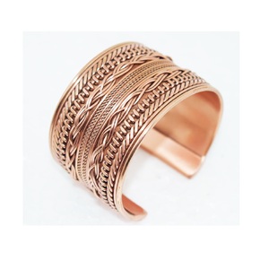 Copper Finish Arkansas Engraved Simple Bangle for Couples Handmade <b>Bracelet</b> Made of Copper Varanasi festival wedding Jewelry - Product Image 1