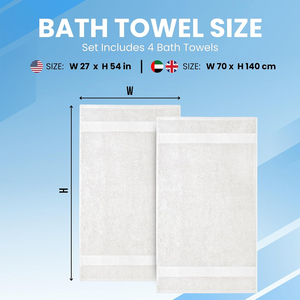 Wholesale Supplier <b>Large</b> White Cotton <b>Bath</b> <b>Towels</b> Quick Dry Soft Absorbent Custom Size Bathroom <b>Towel</b> for Hotels Spa - Product Image 6
