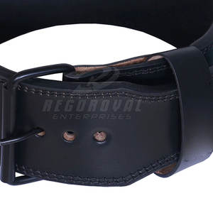 Cinturón de una sola punta de cuero duradero para entrenamiento con pesas Cinturón de gimnasio de una sola punta de grado profesional - Product Image 3