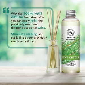 Aromatika Natural Pine Needle Aroma <b>Diffuser</b> Refill Liquid 200ml Long Lasting <b>Room</b> Fragrance Reed <b>Diffuser</b> Oil - Product Image 2