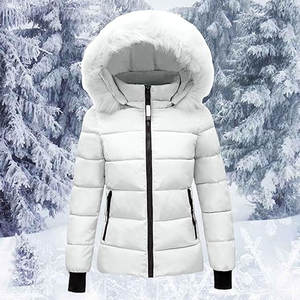 <b>Womens</b> <b>Winter</b> <b>Coats</b> Quilted Thicken Warm Puffer Jacket with Faux Fur Lined Hood <b>Waterproof</b> Outdoor <b>Coat</b> Cozy and Comfy - Product Image 3