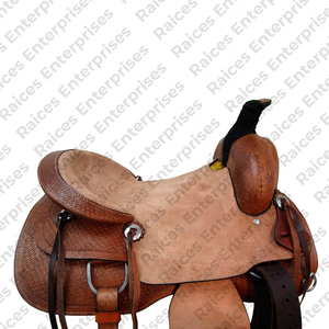 อานม้าหนังวัวระบายอากาศได้อานม้าม้าม้าขี่ม้าน้ำหนักเบาผลิตตามสั่ง - Product Image 3