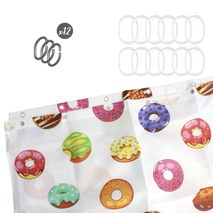 Tenda Doccia Donuts 180x200 cm. Impermeabile - Product Image 6