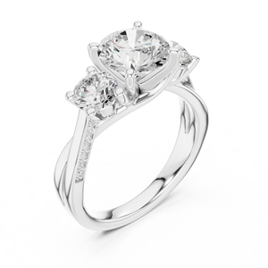 แหวนทองน้ำหนักเบา18K ประดับอัญมณีสวรรค์สำหรับทุกวัน - Product Image 4