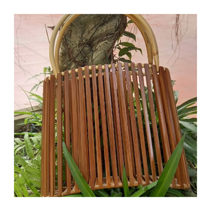 กระเป๋าไม้ไผ่ทำมือสำหรับส่งออกกระเป๋าสตางค์เนื้อสัมผัสสไตล์ฤดูร้อนสำหรับผู้ค้าปลีกและลุคแฟชั่นชายหาดแบบลำลอง - Product Image 1