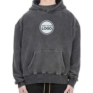 Sweat-shirt à capuche unisexe oversize streetwear premium à épaules tombantes - Product Image 1