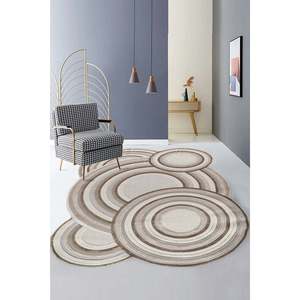 Alfombra Moderna Netline AR002 Color Crema, 80x150cm, 10022g, Polipropileno y Poliéster, Fácil de Limpiar, Duradera, No Desprende Pelusa - Product Image 4
