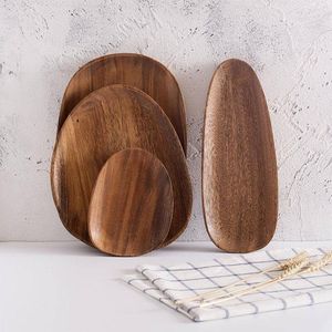 Raisons assiette à salade en bois plateau de service thème amour boîte de pin bateau ovale pour bonbons biscuits nourriture ou décor à la maison cadeau - Product Image 4
