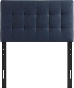 TRIHO HB-054 Adjustable Height Wood Headboard Easy Assembly Button Tufted Upholstery in Taupe Full Bedroom Furniture - Product Image 4