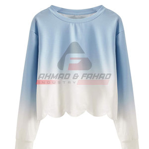 Nuevo diseño personalizado Logo Crop Top sudaderas mujeres Casual suave algodón estampado recortado sudaderas mujeres - Product Image 1