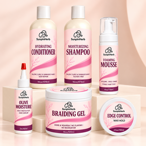 Usine OEM ODM de produits capillaires pour cheveux 4C bouclés et crépus naturels, produits professionnels de salon, vente en gros, ensemble de soins capillaires personnalisé pour marque privée - Product Image 5
