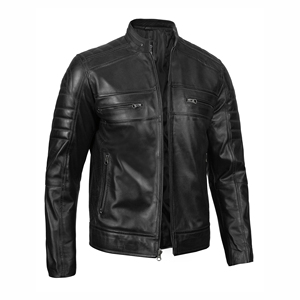 2025 Oem Service vestes en cuir hommes couleur noire hommes veste en cuir produit à manches longues veste en cuir pour hommes - Product Image 2