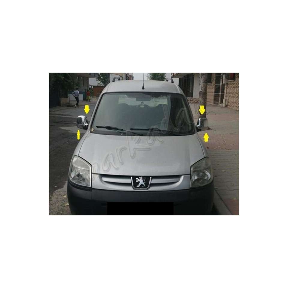 Woc Chrome Peugeot Partner Chrome Mirror Cover 1996-2008 2 Pieces Abs Chrome