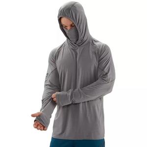Sudaderas CON CAPUCHA DE PESCA Color sólido 180gsm Ligero Camuflaje de alto rendimiento Hombres de manga larga SPF 50 + Camisas de pesca al aire libre - Product Image 6