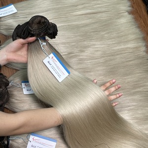 NOUVEAU DESIGN Trame de cheveux noués à la main Extension de cheveux humains Top Trendy Color Super Drawn Quality Natural Straight Ready To Ship - Product Image 5