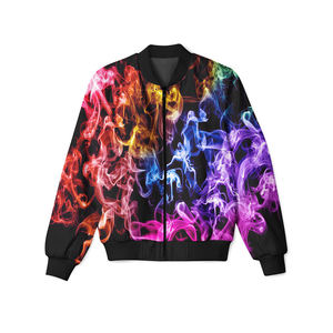 Chaqueta unisex de manga larga estampada con estilo al por mayor, abrigo de invierno ligero personalizado de alta calidad para mujer, 100% poliéster High Street - Product Image 6