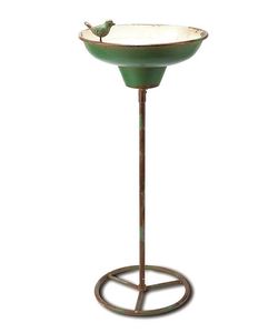 Bebedero para pájaros de metal de estilo moderno que ofrece un aspecto minimalista, perfecto para la mejora decorativa del jardín al aire libre. - Product Image 1