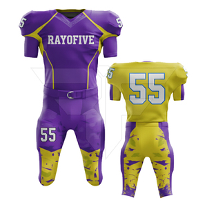 Uniforme de Fútbol Americano de Alta Calidad al Mejor Precio, Manga Corta, 100% Poliéster, Diseño con Logotipo Impreso Totalmente Personalizable - Product Image 4