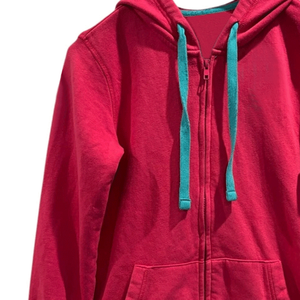 Sudadera con capucha informal rosa para mujer, jersey con cordón y cremallera completa, Top transpirable de algodón polar para otoño e invierno, ropa de calle - Product Image 4