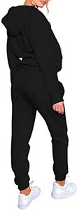 Women's Solid Color Hooded <b>Printed</b> <b>Material</b> Cotton/Polyester Tracksuit Quick-Drying Breathable Reversible Customizable - Product Image 4