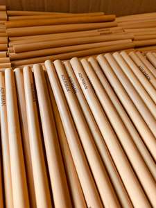 Pailles à thé à bulles en bambou jetables, vente d'usine, Logo personnalisé, jus biodégradable, pailles à boire - Product Image 5