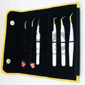 Nouveau Style russe Volume courbé pince à épiler droite Extension de cils pince à épiler en acier inoxydable durable charme cils pince à épiler vison - Product Image 4