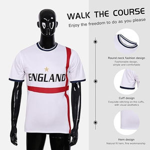 Custom Slim Fit Quick Dry Polyester Sublimation <b>Retro</b> Design Soccer Jersey 100% Polyester Football Uniform - Product Image 4