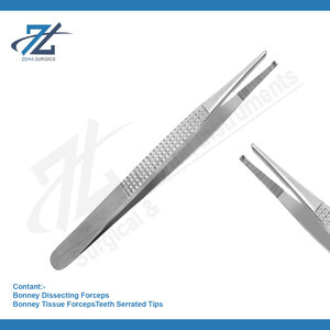 Fórceps de disección dental, fórceps de tejido dental de 7 pulgadas, fórceps quirúrgicos médicos de acero inoxidable dentados de 178mm, Pakistán - Product Image 2