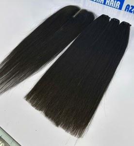 ผมแท้เวียดนามแบบลอนคลาย สำหรับต่อผมแบบปิดหน้าผาก 100% สีดำธรรมชาติ สำหรับเครื่องปักผมแบบดับเบิ้ลเวฟท์ - Product Image 6