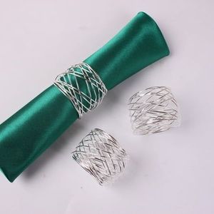 Rond rond de serviette en métal doré, porte-serviettes rond, décoration pour table de fête de mariage - Product Image 6