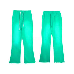 Custom Design Cotton Polyester Acid Wash Flare Sweat <b>Pant</b> Light Weight Top Quality Acid Wash Flare Sweat <b>Pant</b> - Product Image 1