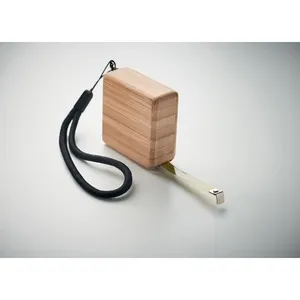 SOKUTEI Rubans à mesurer écologiques rétractables en bambou, gadgets promotionnels - Product Image 1