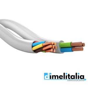 Cavo elettrico flessibile a quattro poli grigio 100 metro sezione conduttiva Tutor gommato ignifugo per applicazioni di alimentazione - Product Image 6