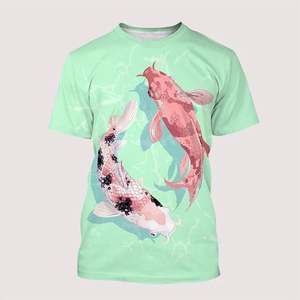 Camiseta Deportiva de Manga Corta para Hombre, Diseño de Pintor con Estampado Digital, Secado Rápido, Protección Solar UPF 50, Transpirable, 100% Poliéster, Ideal para Pesca y Uso Diario - Product Image 5