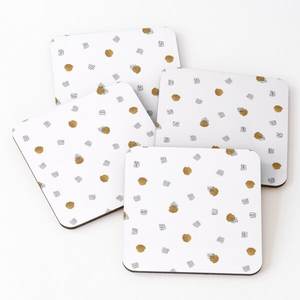 Diseño duradero color blanco con posavasos para servir té impresos Juego de 4 piezas superventas suministros de cocina para el hogar y la cocina - Product Image 1