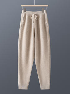 Pantalones Deportivos de Punto de Lana para Hombre, Otoño/Invierno, con Bolsillos, Corte Ajustado, Gruesos, Cálidos e Informales - Product Image 2