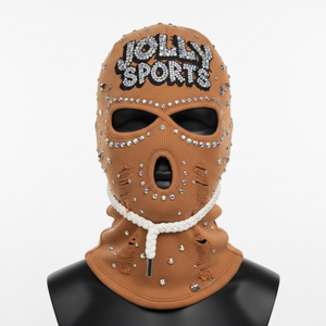 Pasamontañas de Punto para Mujer, Invierno, Algodón y Poliéster de Primera Calidad, 320 GSM, Cristal de Imitación, Logotipo Personalizado - Product Image 6